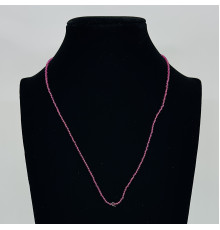 Бусы-чокер ювелирное стекло малиновый 2мм