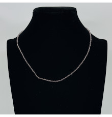 Бусы-чокер ювелирное стекло лавандовай 2мм - 39см