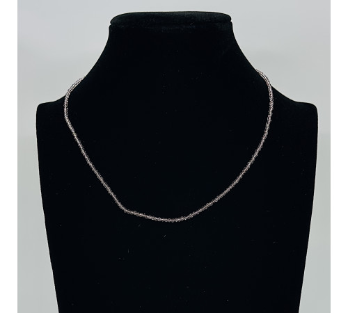 Бусы-чокер ювелирное стекло раух топаз 2мм - 40 см