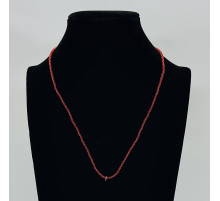 Бусы-чокер ювелирное стекло гранатово-красное 2мм