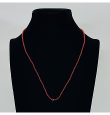 Бусы-чокер ювелирное стекло гранатово-красное 2мм