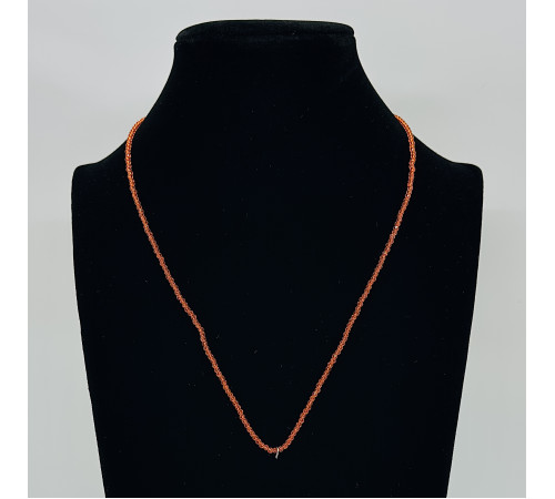 Бусы-чокер ювелирное стекло оранж 2мм