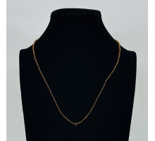 Бусы-чокер ювелирное стекло коричневый 2мм