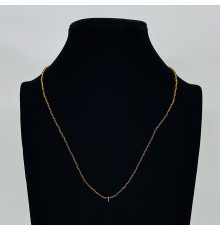 Бусы-чокер ювелирное стекло коричневый 2мм