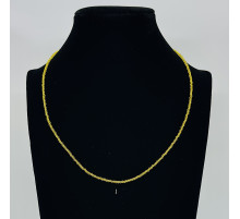 Бусы-чокер ювелирное стекло теплый желтый 2мм