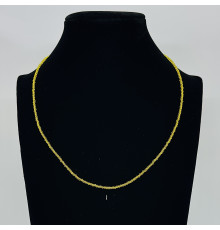 Бусы-чокер ювелирное стекло теплый желтый 2мм