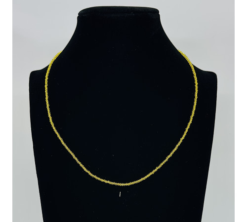 Бусы-чокер ювелирное стекло теплый желтый 2мм