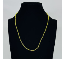 Бусы-чокер ювелирное стекло лимонный 2мм