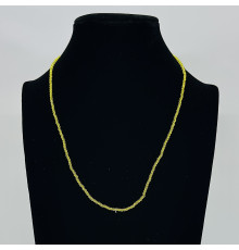 Бусы-чокер ювелирное стекло лимонный 2мм