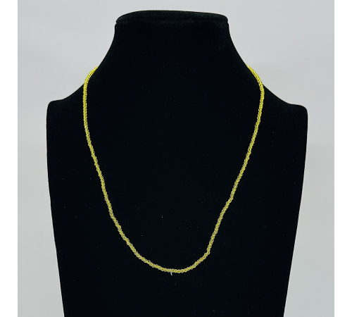 Бусы-чокер ювелирное стекло лимонный 2мм