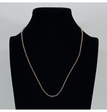 Бусы-чокер ювелирное стекло роуз шампань 2мм