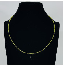 Бусы-чокер ювелирное стекло желто-зеленый 2мм