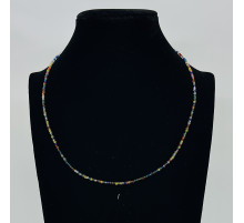 Бусы-чокер ювелирное стекло самоцвет 2мм