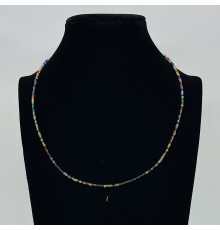 Бусы-чокер ювелирное стекло самоцвет 2мм