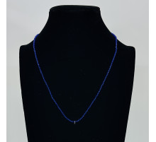 Бусы-чокер ювелирное стекло ультрамарин 2мм