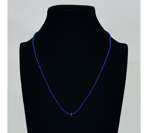 Бусы-чокер ювелирное стекло ультрамарин 2мм