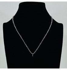 Бусы-чокер ювелирное стекло раух топаз 2мм - 44см