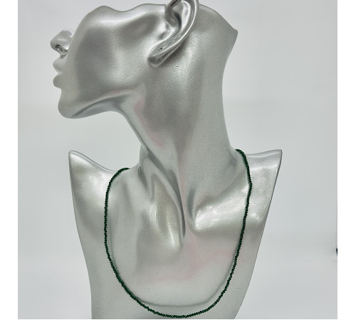 Бусы-чокер ювелирное стекло темно-изумрудный 2мм - 44 см	