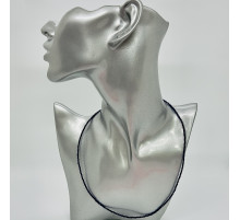 Бусы-чокер ювелирное стекло кионит 2мм - 46см