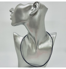 Бусы-чокер ювелирное стекло кионит 2мм - 46см