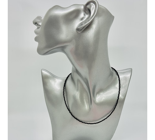 Бусы-чокер ювелирное стекло черное 2мм