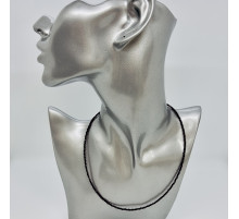 Бусы-чокер ювелирное стекло бордовый 2мм - 40см