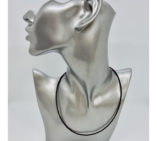 Бусы-чокер ювелирное стекло бордовый 2мм - 40см