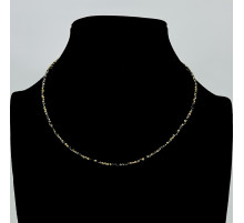 Бусы-чокер ювелирное стекло хамелеон золотисто-черный 2мм