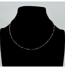 Бусы-чокер ювелирное стекло хамелеон золотисто-черный 2мм