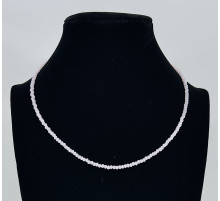 Бусы-чокер ювелирное стекло розовыйм 3мм