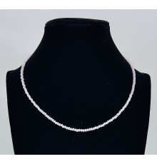 Бусы-чокер ювелирное стекло розовыйм 3мм