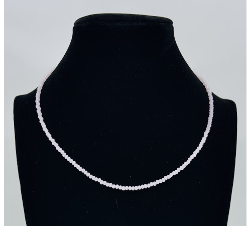 Бусы-чокер ювелирное стекло розовыйм 3мм