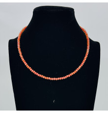 Бусы-чокер ювелирное стекло оранжевый 4мм