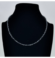 Бусы-чокер ювелирное стекло черный 4мм