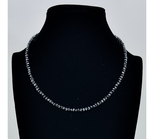 Бусы-чокер ювелирное стекло черный 4мм