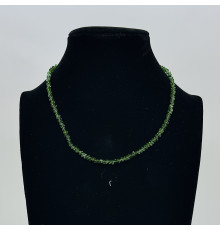 Бусы-чокер алмазное стекло темно-зеленый 3*4мм