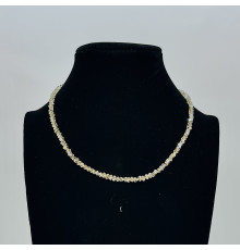 Бусы-чокер алмазное стекло шампань 3*4мм