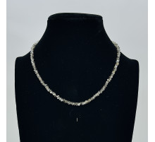 Бусы-чокер алмазное стекло раух топаз 3*4мм