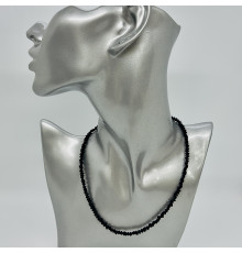 Бусы-чокер алмазное стекло черный 3*4мм