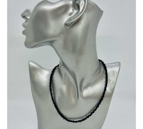 Бусы-чокер алмазное стекло черный 3*4мм