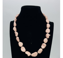 Бусы майорка розовый 15-16*17-23мм