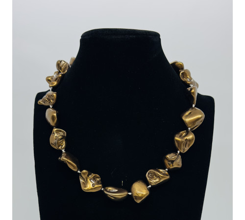 Бусы майорка коричневый 17-22*20-23мм