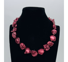 Бусы майорка темно-красный 12-20*19-29мм