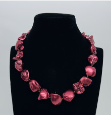 Бусы майорка темно-красный 12-20*19-29мм