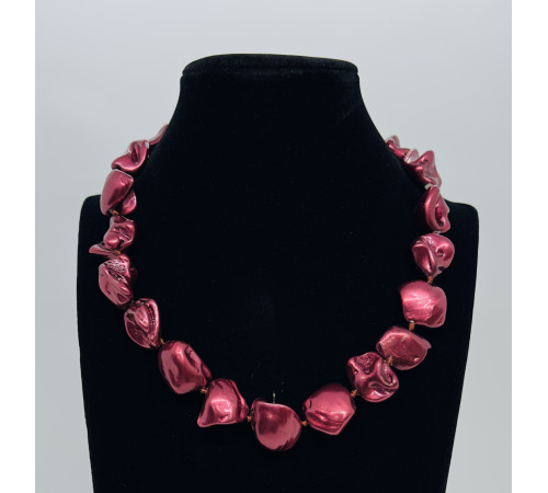 Бусы майорка темно-красный 12-20*19-29мм