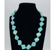 Бусы майорка берюзовый 18-17*22-23мм