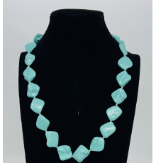 Бусы майорка берюзовый 18-17*22-23мм