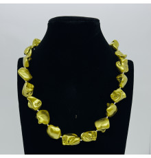 Бусы майорка желто-зеленый 16-20*16-24мм