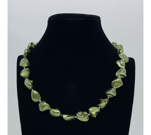 Бусы майорка зеленый 10-17*11-22мм