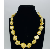 Бусы майорка светло-желтый 13-17*26-25мм